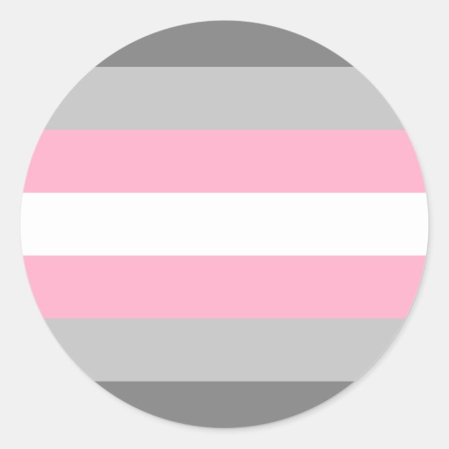 Demigirl Pride Flag Classic Round Sticker (Front)