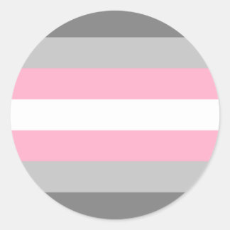 Demigirl Pride Flag Classic Round Sticker