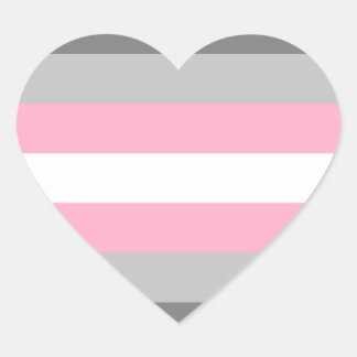 Demigirl Pride Flag Heart Sticker