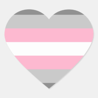 Demigirl Pride Flag Heart Sticker