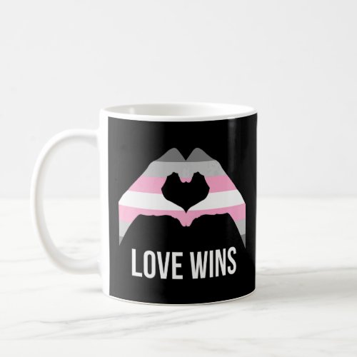 Demigirl Pride Flag Love Wins Heart Sign Demigirl  Coffee Mug