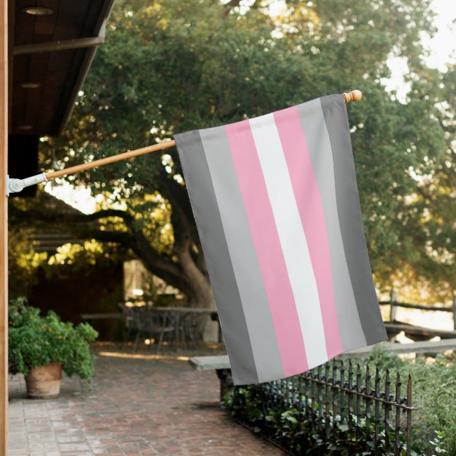 Demigirl Pride House Flag (In SItu)