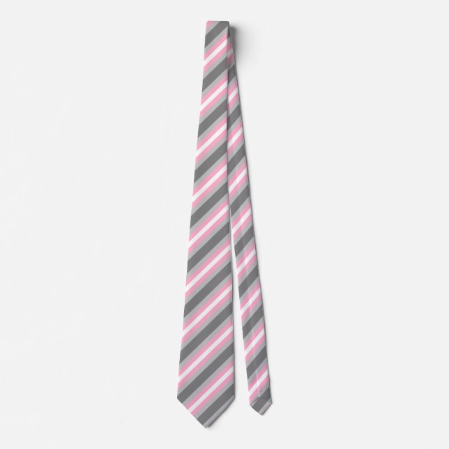 DemiGirl Stripes  Neck Tie (Front)