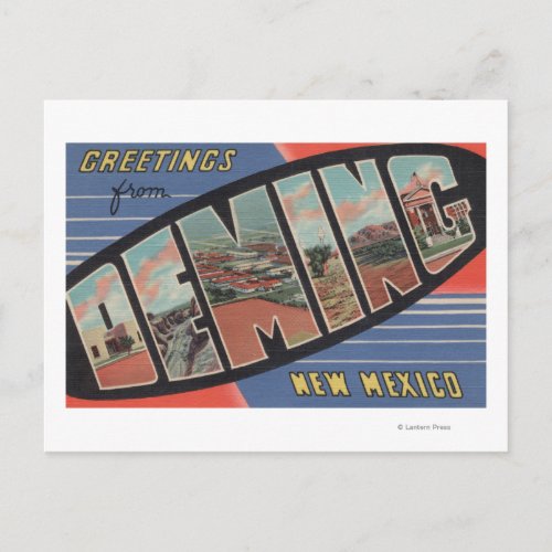 Deming New Mexico _ Large Letter Scenes Postcard