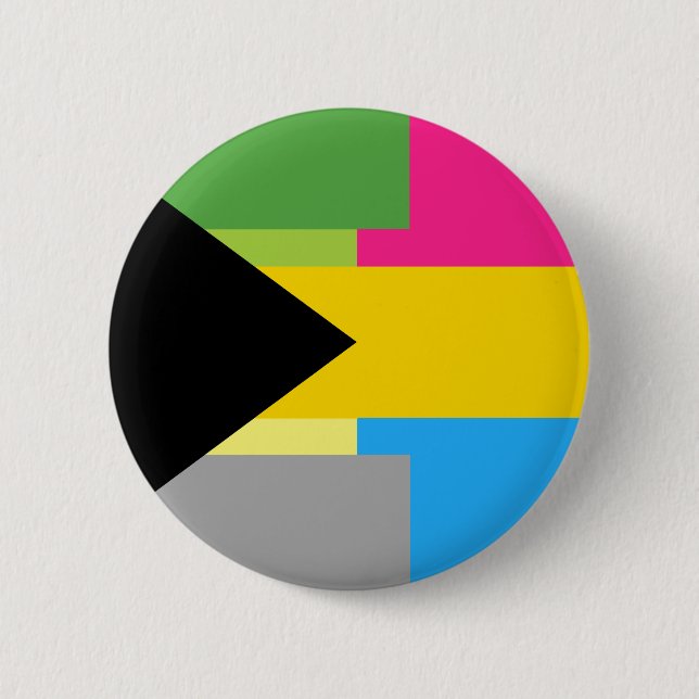 Demiromantic Pansexual Pin (Front)
