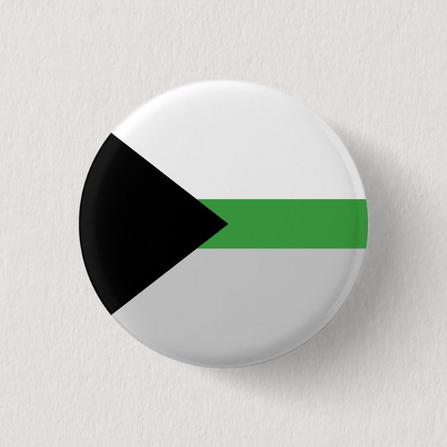 Demiromantic Pride Flag Badge Button (Front)