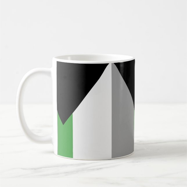 Demiromantic Pride Flag Coffee Mug (Left)