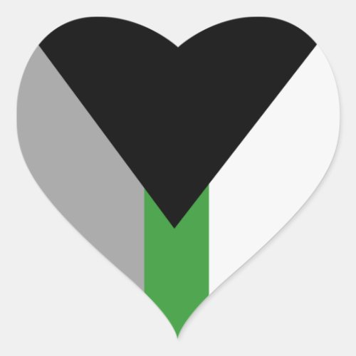 Demiromantic Pride Flag Heart Sticker