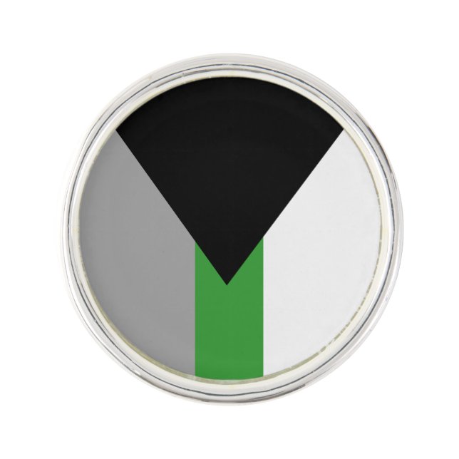 Demiromantic Pride Flag Lapel Pin (Front)