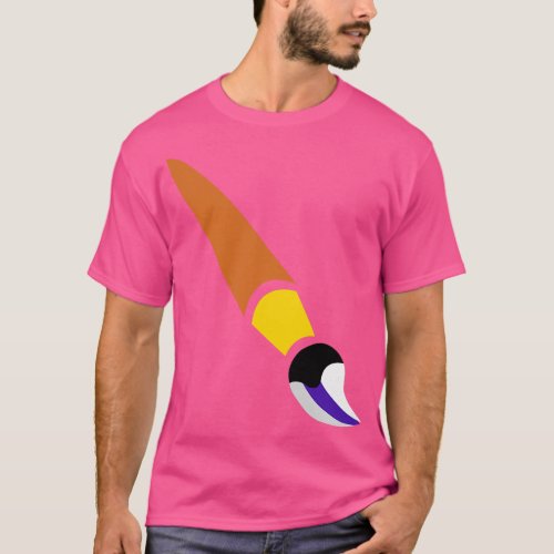 Demiromantic Pride Paintbrush T_Shirt