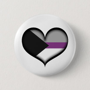Demisexual Heart Pinback Button