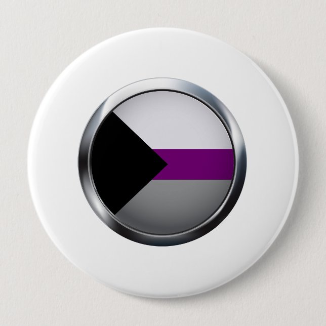 DEMISEXUAL MEDALLION PINBACK BUTTON (Front)