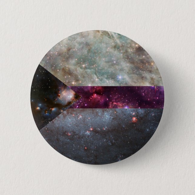 Demisexual nebula flag pin (Front)
