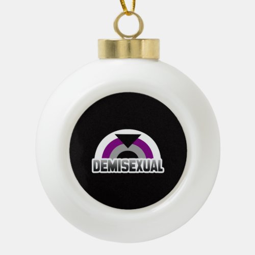 Demisexual Pride Ceramic Ball Christmas Ornament