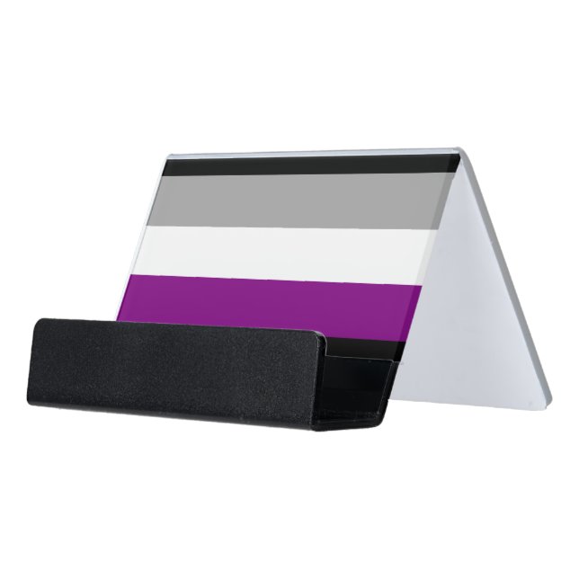 Demisexual Pride Desk Business Card Holder (Angled Front)