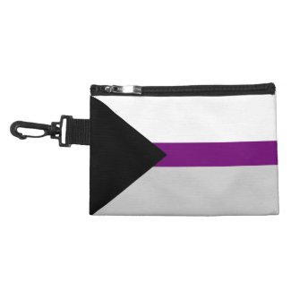 Demisexual Pride Flag - Black White Grey Purple Accessory Bag