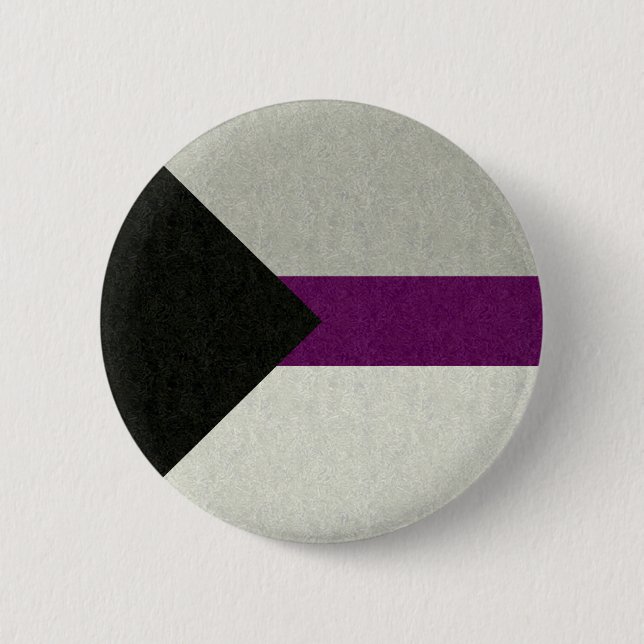 Demisexual Pride Flag Colored Background Design Button (Front)
