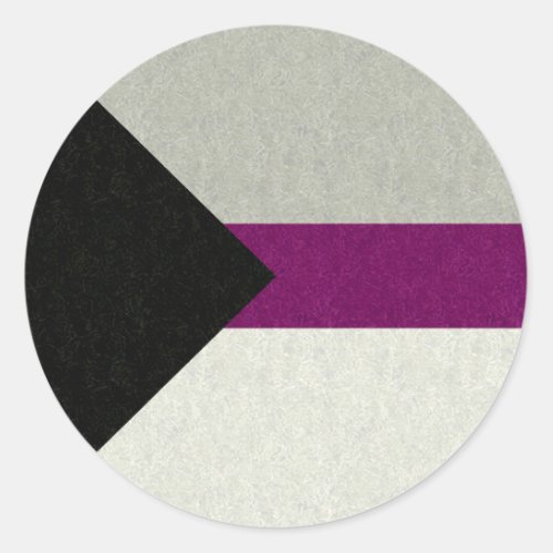 Demisexual Pride Flag Colored Background Design Classic Round Sticker