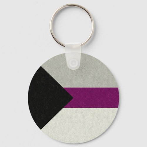 Demisexual Pride Flag Colored Background Design Keychain