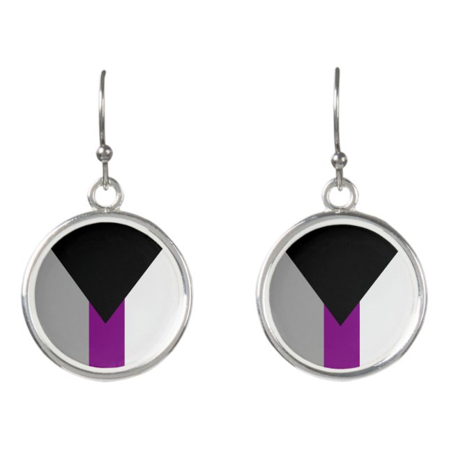 Demisexual Pride Flag Earrings (Front)