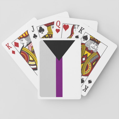 Demisexual Pride Flag Vertical Stripe Triangle Playing Cards