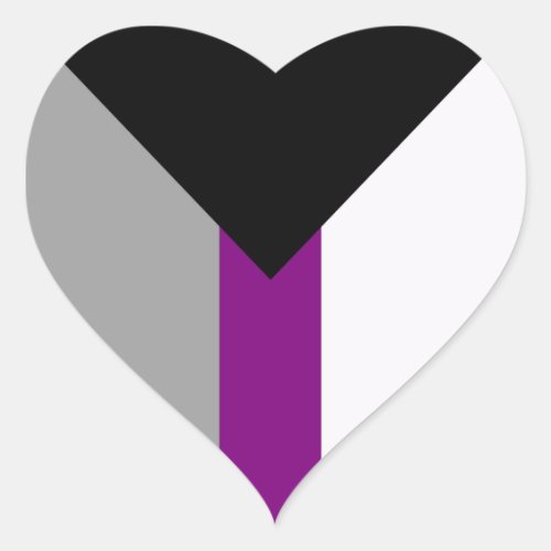 DEMISEXUAL PRIDE HEART STICKER