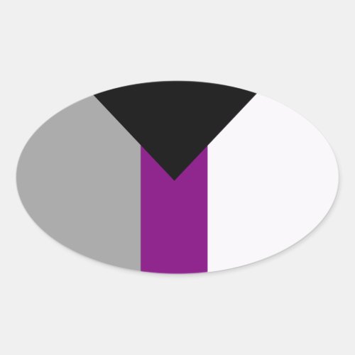 DEMISEXUAL PRIDE OVAL STICKER