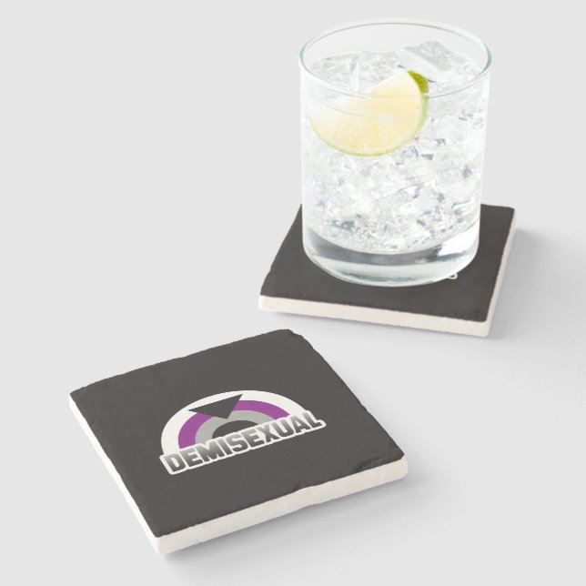 Demisexual Pride Stone Coaster (Side)