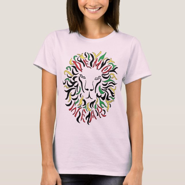 Demo Wear: Rasta Lion- (ladies organic) T-Shirt (Front)