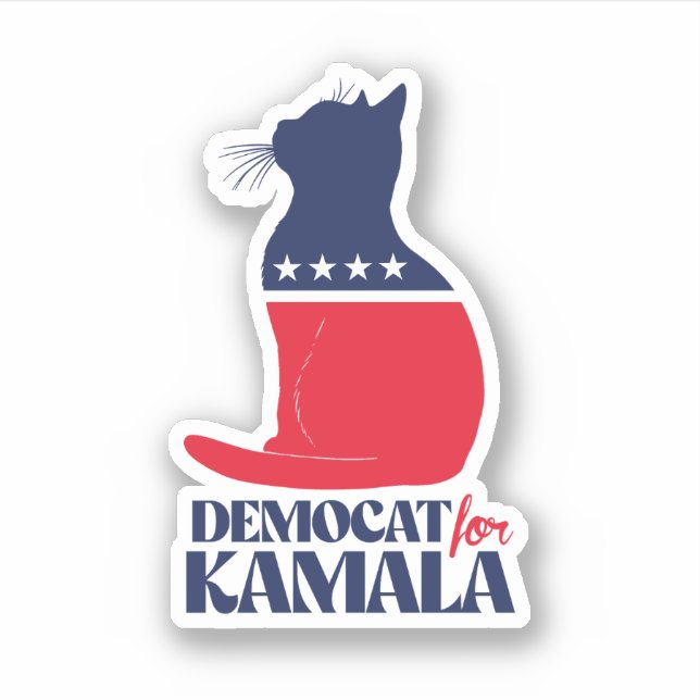 Democat for Kamala Sticker (Front)