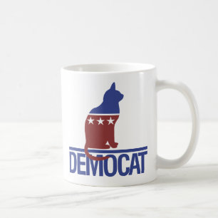 Democat funny cat coffee mug