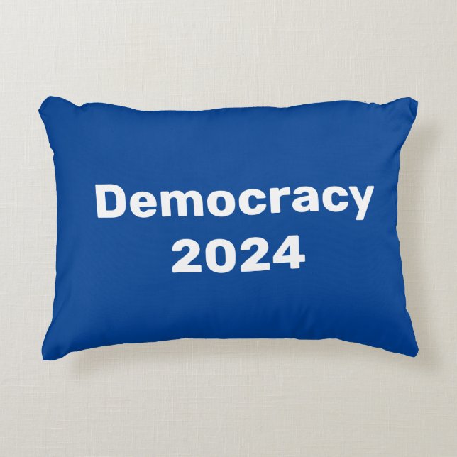 Democracy 2024 Presidential Election Accent Pillow (Front)