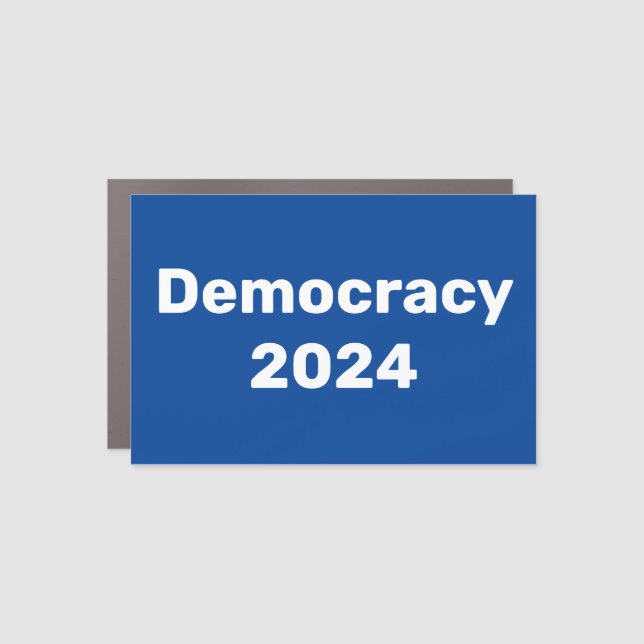Democracy 2024 Presidential Election Car Magnet (Front)