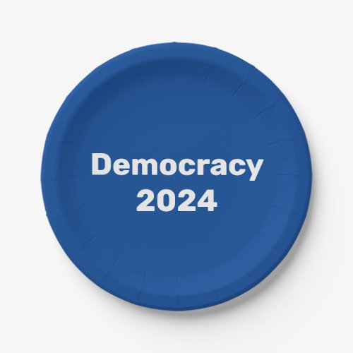 Democracy 2024 Presidential Election Paper Plates