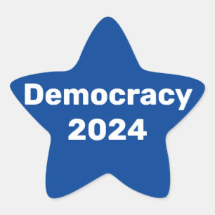 Democracy 2024 Presidential Election Star Sticker