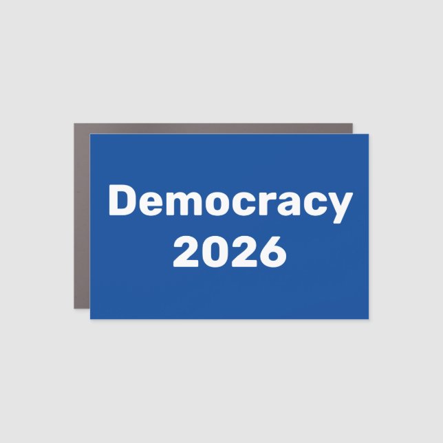 Democracy 2026 Midterm Election Car Magnet (Front)
