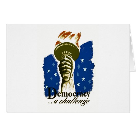 Democracy .. A Challenge - WPA Poster - Cards (Front Horizontal)