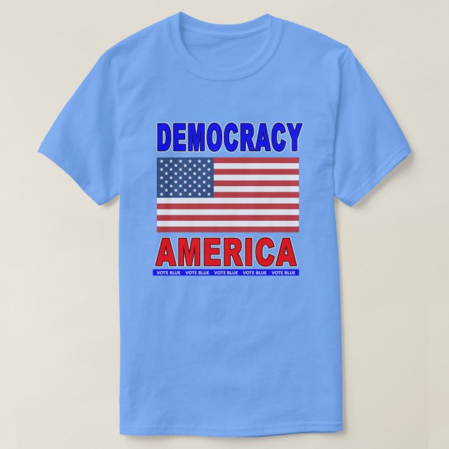 Democracy America Flag T-Shirt (Design Front)