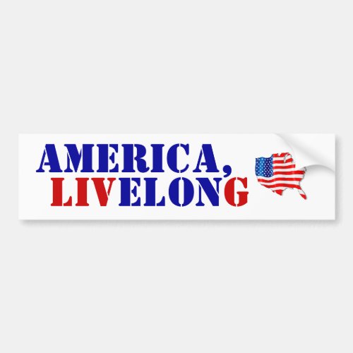 Democracy AMERICA LIVELONG Elon Free Speech Flag Bumper Sticker