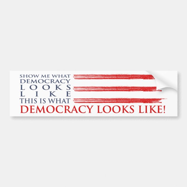 Democracy Bumper Sticker (Front)