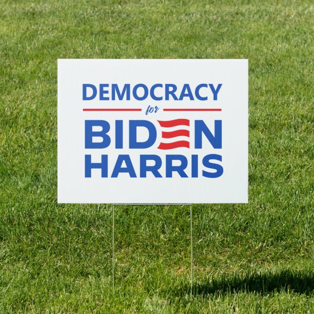 Democracy for Biden Harris Sign (Insitu)