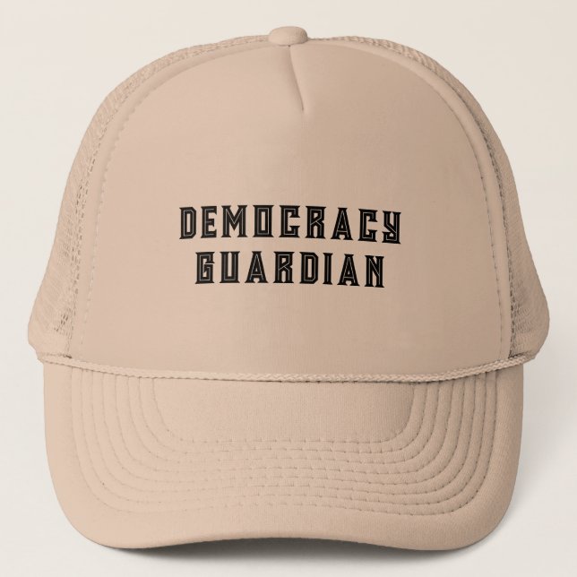 Democracy Gardian Tex Design Trucker Hat (Front)