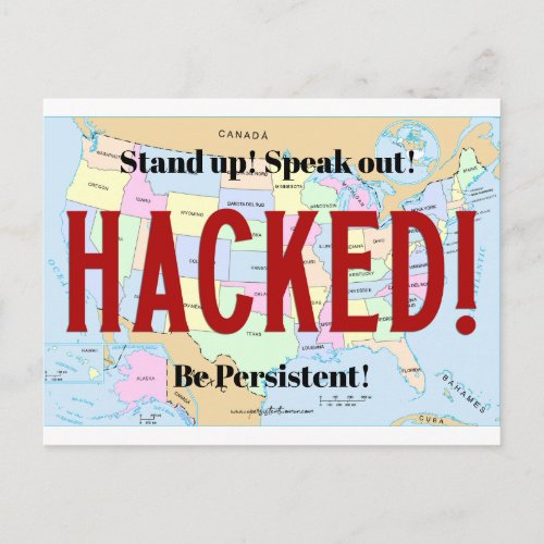 Democracy Hacked  Take Action  Politics Postcard