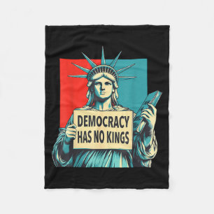 Democracy Has Kings 4th of July Statue of Liberty Fleece Blanket