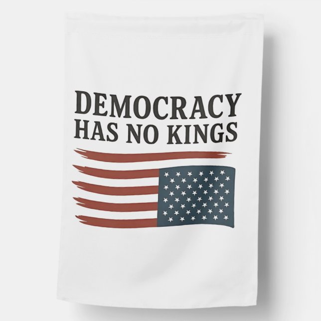 Democracy Has No King Anti Trump USA  House Flag (Front)