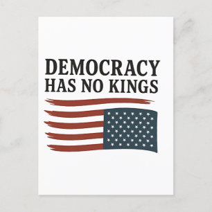 Democracy Has No King Anti Trump USA  Invitation Postcard