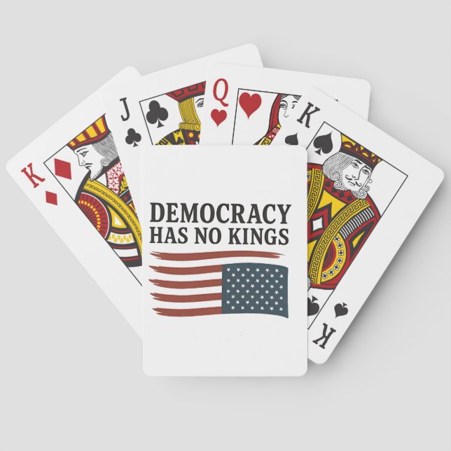 Democracy Has No King Anti Trump USA  Poker Cards (Back)