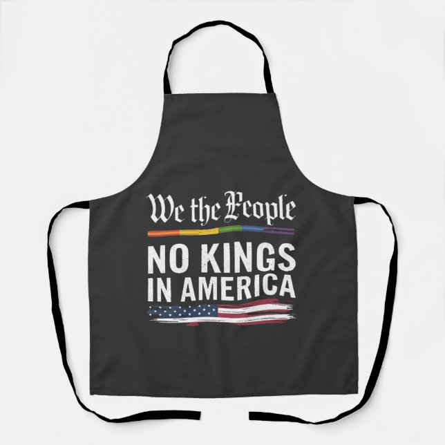 Democracy Has no King Librety Status USA  Apron (Front)