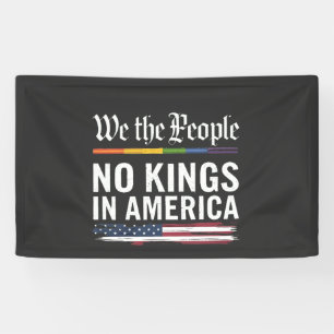 Democracy Has no King Librety Status USA Banner