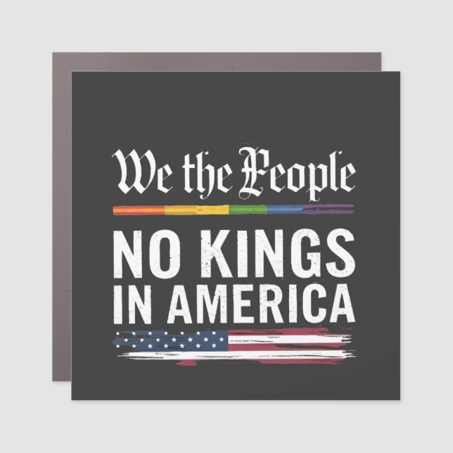 Democracy Has no King Librety Status USA  Car Magnet (Front)